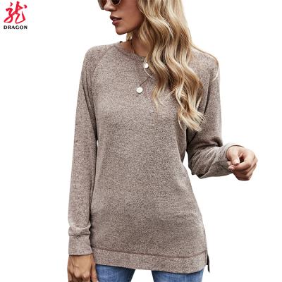 China 2021 Anti-Wrinkle T-shirt Women Plain Long Sleeve T-shirt Ladies Long Sleeve Tops Woman Fashionable for sale