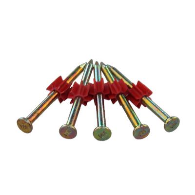 China High Quality Carbon Steel Steel Studs For Concrete Push Nail With Red PVC Gaskets Used In Aluminum Alloy Windows for sale