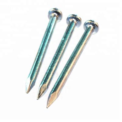 China Flat Concrete Nail Galvanized Hardened Steel Construction Nail Masonry Nails for sale