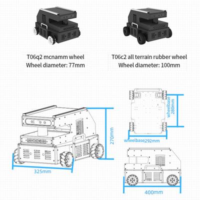 China Factory Wholesale AGV Industrial Magnetic Navigation Intelligent ROS Omnidirectional Mobile Robot T06Q2 Mobile Autonomous Chassis for sale