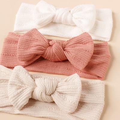 China Super Cute Stylish Soft Striped Bow Stretch Baby Border Headband Baby Headbands New Ins Children's Headwear Baby Headbands Hair Accessories for sale