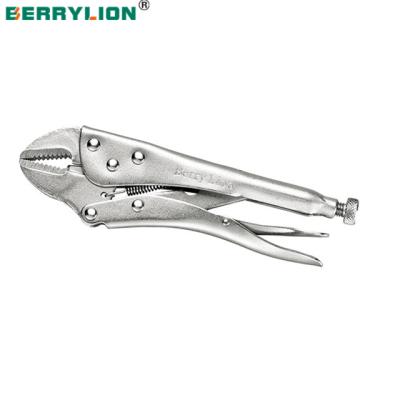 China High Quality Berrylion 45# High Carbon Steel Chromated Plated Lock Straight Pliers Locking Straight Pliers Jaw Tool Jaw Vice Weld Handles for sale