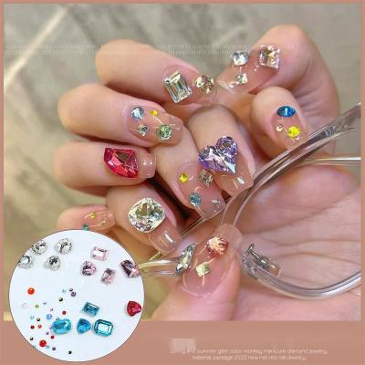 China Nail Art Beauty DIY Hot Selling Factory Price Multiple Shape 3D Nail Rhinestone For Nail Art for sale