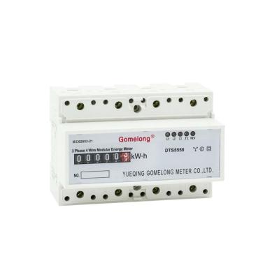 China Panel Three Phase Electronic Digital LCD Display/Active Din-Rail Energy Meter Register Display with Optical/Infrared/RS485 DTS5558-7P for sale