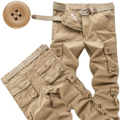 China Anti-wrinkle Wholesale  Custom High Quality Men Cargo Jogger Pants Cargo Multi Pockets Custom Straight  Pant Men Trousers Cargo Pants for sale