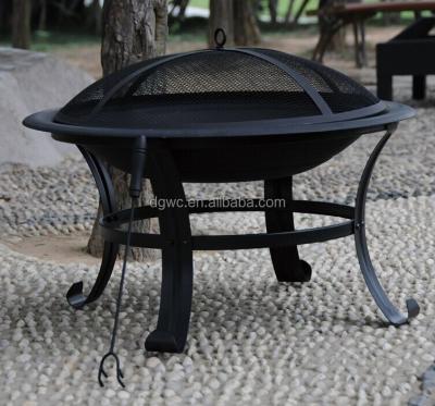 China 22.5inch Forlable WG22 Portable Cast Iron Outdoor Fire Pit Fire Bowl for sale