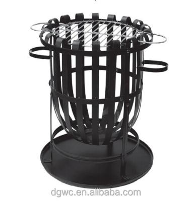 China 0.5mm steel with black paint basket barbecue grill and steel fire pit for sale