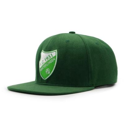 China Green 6 COMMON Panel Team Hip Hop OEM Adjustable Flat Bill Embroidered White Snapback Hat Custom Cap for sale