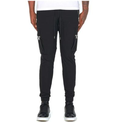 China Anti-static street hip hop cargo pants men's trend zipper pocket thin thin sports casual pants for sale