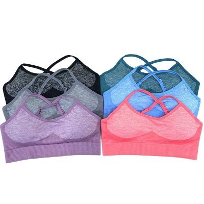 China European breathable sports underwear cross back new American and American yoga bra fitness running bra sports border breathable vest for sale