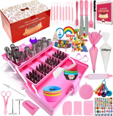 China Sustainable Cake Decorating Supplies 359 Piece Piping Bags and Tips Set for sale