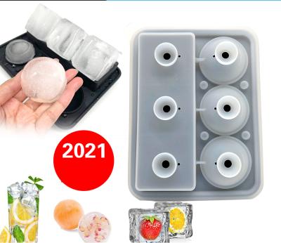 China Sustainable Funnel Design 6 Cavity Square And Round Silicone Ice Cube Trays For Whiskey for sale