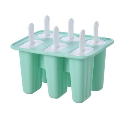 China Viable BPA Free Round And Square 6 4 Pcs Shape Silicone Popsicle Maker Popsicle Mold for sale