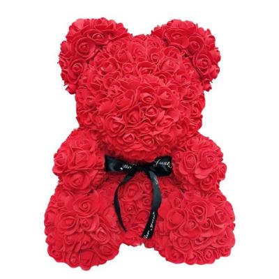 China Valentine Gift 2019 Lovely Valentine Handmade Rose Teddy Bear Hot Sale For Girlfriend Love Gift for sale