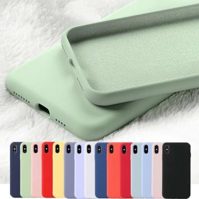 China Corner Four Protect Original Shockproof Liquid Silicone Phone Case For iPhone 11 Pro XR XS X Max Fundas Rubber Soft Candy Cover For iPhone 6 6S 7 8 Plus Cases for sale