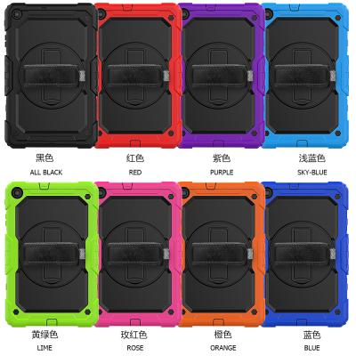 China Cover 360 Rotation Hand Strap&Kickstand Silicone Shockproof Waterproof Dustproof Tablet Case For Samsung Galaxy Tab 10.1 A Case 2019 T510 T515 Cover Device for sale