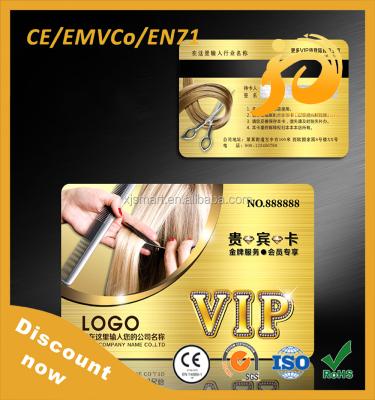 China VIP Hair Card VIP Barber Shop Membership Card for sale