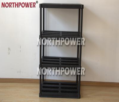 China Suitable for outdoors 4 tier heavy duty plastic shelves, 36*24 inch plastic shelf, store shelf for sale