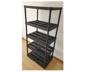 China Suitable for outdoor 36X24 inch plastic shelf, 5 tier heavy duty plastic shelves, plastic shelving unit for sale