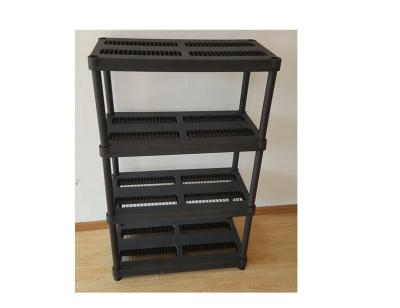 China Suitable for 36X18 outside heavy duty plastic shelving, 4 tire plastic shelf, plastic display shelves for sale