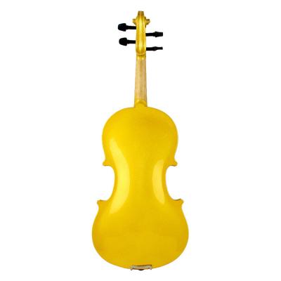 China Impeccable cheap price colorful beginner black plywood violin made in china with triangle foam case for sale