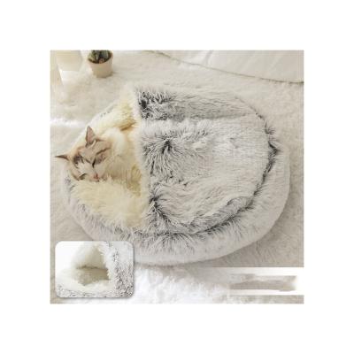 China 2021 Fashion Custom Comfortable Sleeping Cat Bed Plush High Quality Fashion for sale