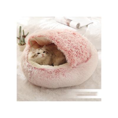 China Fashion Low Price Guaranteed Quality Design Multicolor House Round Winter Cat Bed for sale