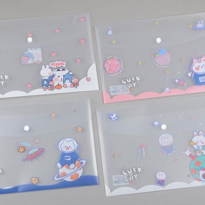 China Factory Outlet Office School Stationery Clear Plastic Document Folder Custom A4 Envelope Folder for sale