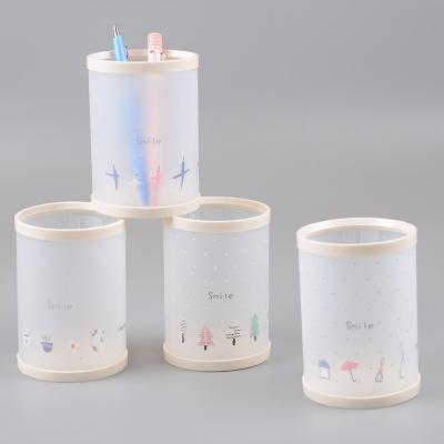 China Eco-friendly Wholesale School Accessories Desk Stationary Plastic Pen Holder Box For Student Organizer for sale