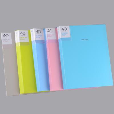 China Eco - Friendly Multi Colors A4 40 Pockets Display Plastic Book Folder Office Supplies PP Folder for sale