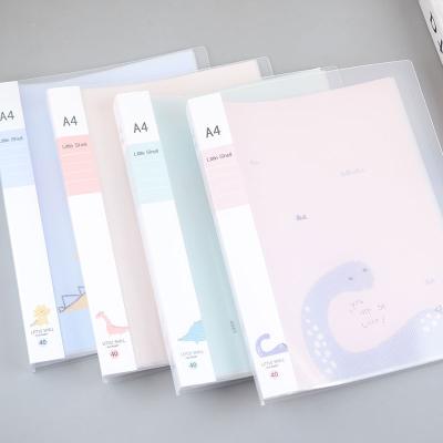 China High Quality Eco-friendly A4 Transparent 40 Pockets Info Booklet Cartoon Folder for sale