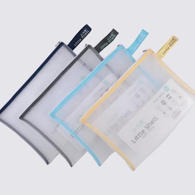 China Transparent Customized Zipper Eco - Friendly Mesh File School Pencil Bag A4 Size Stationery Bag for sale