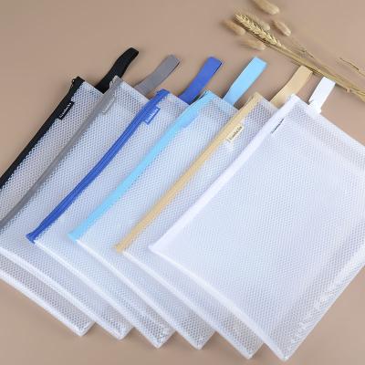 China Hot Sales Eco-friendly Custom Zipper Pouch A4 Waterproof Portable Waterproof Eva Mesh Zipper Pouch For Student for sale