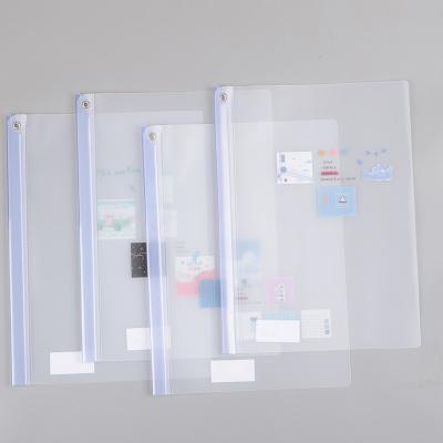 China Eco-friendly Wholesale Cheap Custom Plastic A4 File Folder Stationery Clear File Folder With Binder Clip for sale