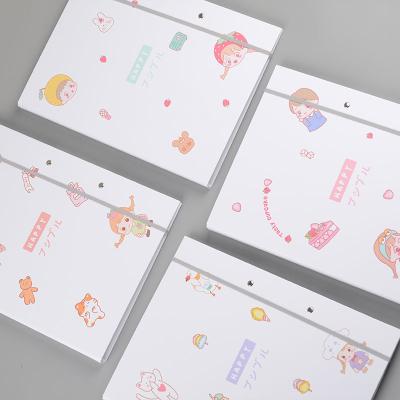 China Cute Stain Eco-friendly Goods Cartoon Paper File Folder Office A4 Presentation Folder With Two Pockets for sale