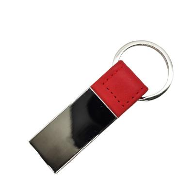 China Custom Manufacturer Logo Metal And Sublimation Blank 3D Leather Key Chain Ring Customized Shape for sale