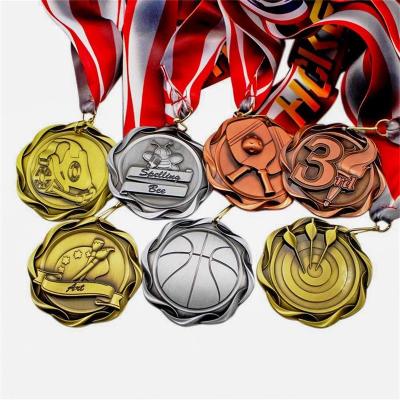 China Wholesale cheap free design custom your own sports marathon running finisher zinc alloy medal with lanyard for sale