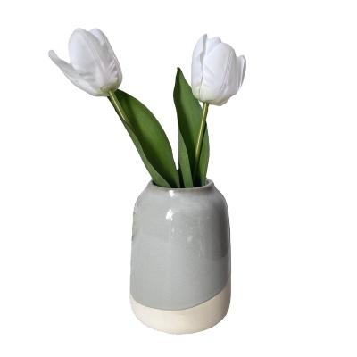 China Shining Ceramic Vase New Products Vase Porcelain Tabletop Warm White Ceramic Vase for sale