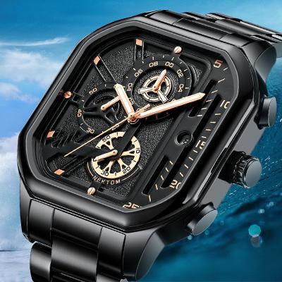 China Fashion\Dress Luxury Popular 2022 Quality Luxury Fashion Best Selling Watch Square Style Alloy Case Leather Strap Men Watch for sale