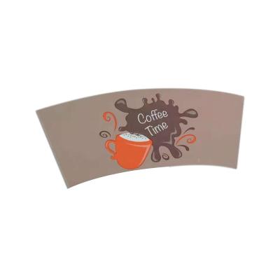 China Disposable Custom Printed Disposable Paper Cups Sleeve Fan For Hot Coffee For 6oz/7oz/8oz/9oz/12oz for sale