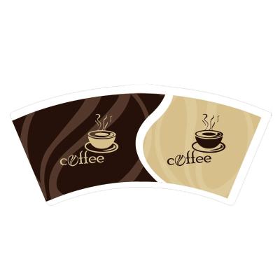 China Custom Printed Disposable Paper Cup Coffee Paper Cup Fan And Bottom Paper for sale