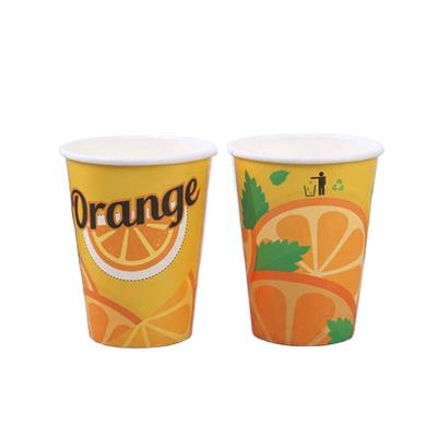 China 12oz 16oz Disposable Cold Orange Juice Double Pe Drinking Cups for sale