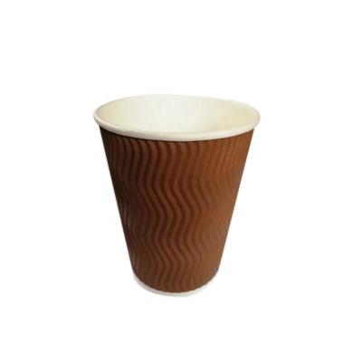 China Disposable Fancy Party Ripple Wavy Disposable Wallpaper Cup for sale