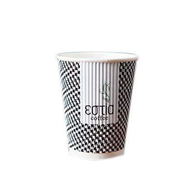 China Ripple Disposable Wallpaper Cup,China Ripple Disposable Vertical Paper Cup for sale