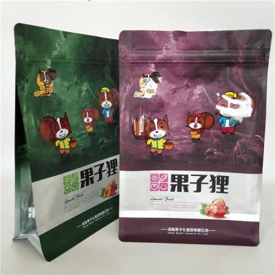 China Moisture Proof Biodegradable Resealable 8 Sides Sealed Flat Bottom Packing Bag For Nuts for sale