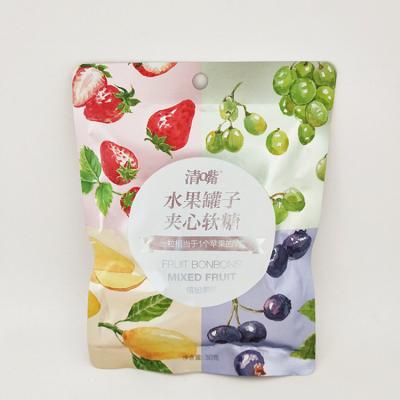 China Custom Colorful Fresh Print Moisture Proof Aluminizing 3 Side Seal Plastic Bag For Fruit Candy for sale