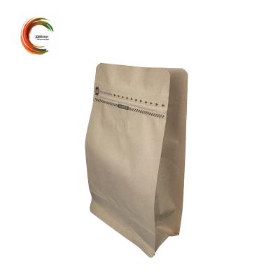 China Excellent Moisture Proof Barrier Multi-Use Paper Kraft Paper Eight Side Sealed Bag With Zipper for sale