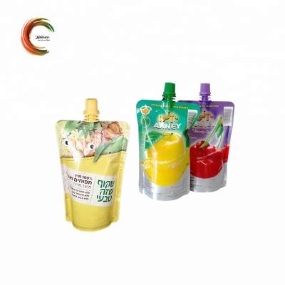 China Moisture Proof Top Spout Stand Pouch Packaging Pouch Juice Bags With Custom for sale