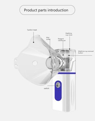 China Micro-Net Handheld Ultrasonic Mute Handheld Ultrasonic Mesh Nebulizer Mesh Atomizer USB Inhaler Mesh Nebulizer for sale