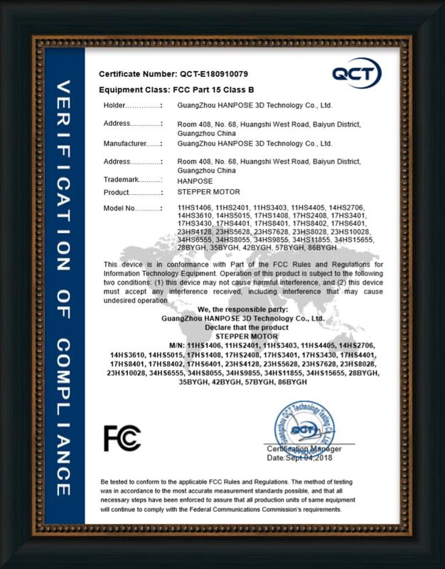 FCC - Guangzhou HANPOSE 3D Technology Co., Ltd.